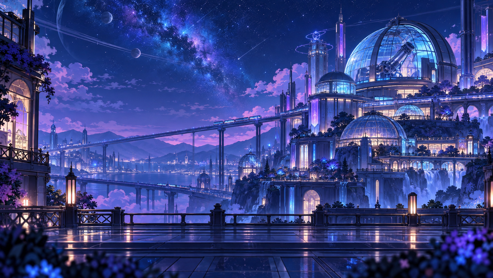 星明かりの観測都市を走るユノの音楽ゲーム